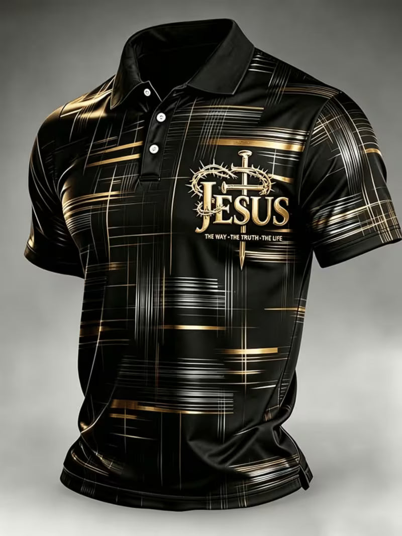 Men's Faith Art Print Casual Shirt